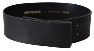 Elegant Solid Black Leather Belt - Luxury for You