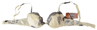 Silk Blend Push-up Bra In Beige And Gray - Luxury for You