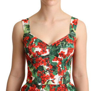 Chic Red Geranium Print Sleeveless Jumpsuit - Luxury for You