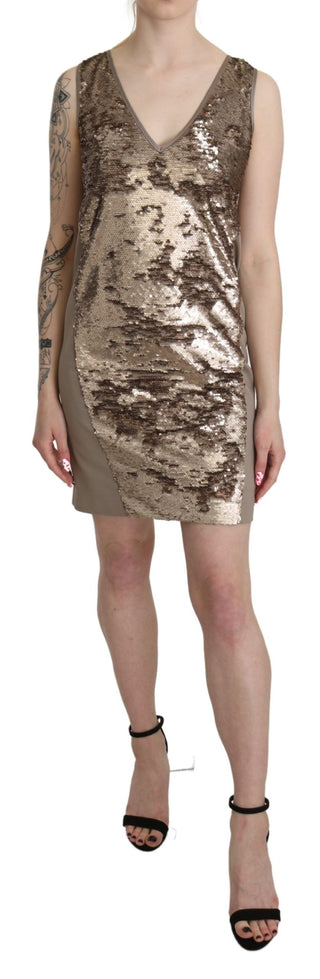 Glamorous V-neck Sleeveless Sequin Mini Dress - Luxury for You