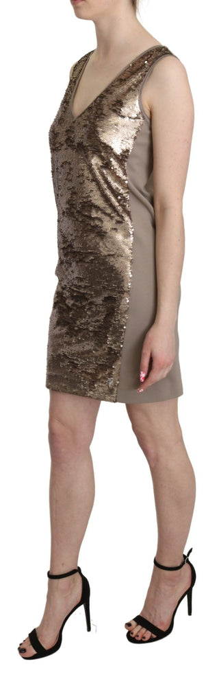 Glamorous V-neck Sleeveless Sequin Mini Dress - Luxury for You