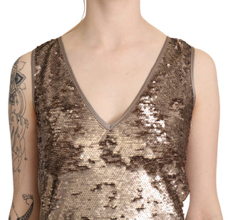 Glamorous V-neck Sleeveless Sequin Mini Dress - Luxury for You