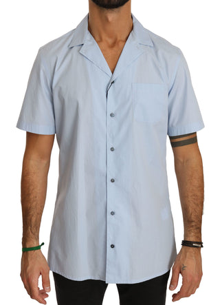 Elegant Blue Cotton Casual Shirt - Luxury for You