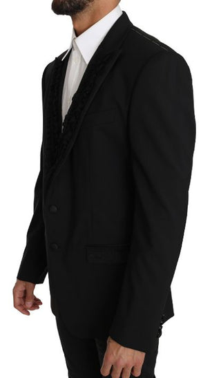 Elegant Black Slim Fit Martini Blazer Jacket - Luxury for You