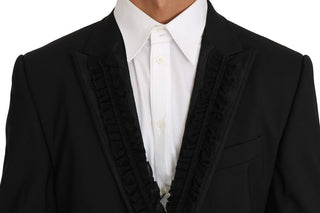 Elegant Black Slim Fit Martini Blazer Jacket - Luxury for You