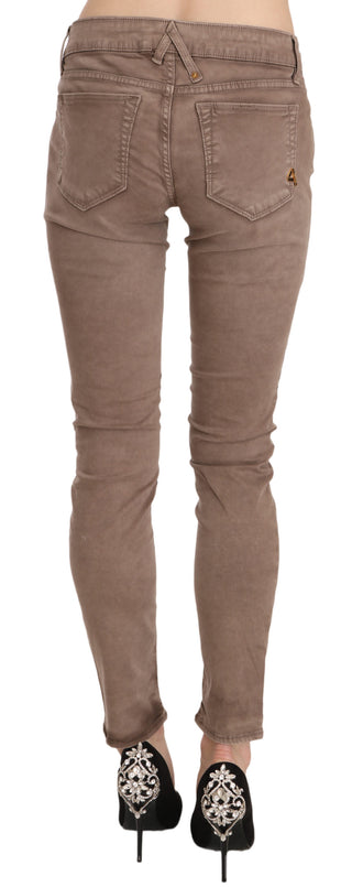 Chic Brown Slim Fit Skinny Jeans - Luxury for You