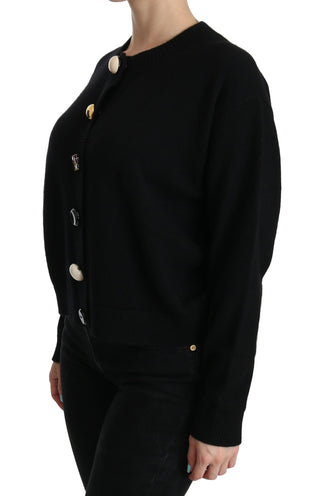 Elegant Black Cashmere Cardigan Top - Luxury for You