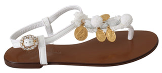 Pom Pom Flip Flop Ankle Strap Flats - Luxury for You