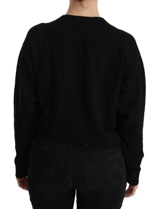 Elegant Black Cashmere Cardigan Top - Luxury for You