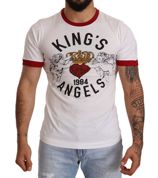 Exquisite Angelic Motif Cotton T-shirt - Luxury for You