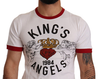 Exquisite Angelic Motif Cotton T-shirt - Luxury for You