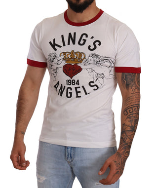 Exquisite Angelic Motif Cotton T-shirt - Luxury for You