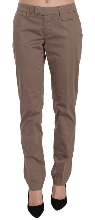 Chic Brown Straight Cut Trousers - Luxury for You