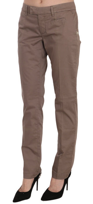 Chic Brown Straight Cut Trousers - Luxury for You