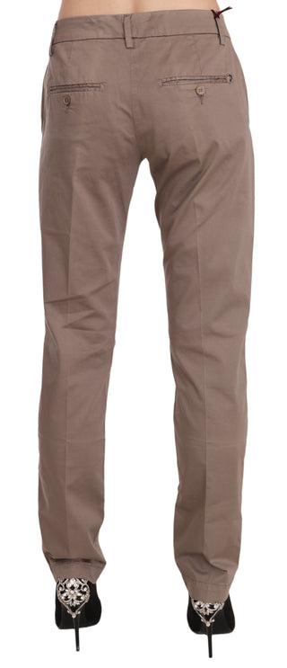 Chic Brown Straight Cut Trousers - Luxury for You