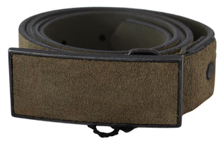 Chic Army Green Velvet Buckle Leather Belt - Luxury for You