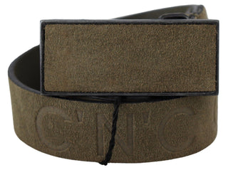 Chic Army Green Velvet Buckle Leather Belt - Luxury for You