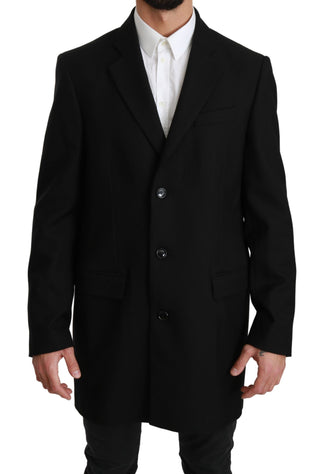 Elegant Black Wool Formal Blazer - Luxury for You