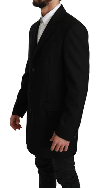 Elegant Black Wool Formal Blazer - Luxury for You