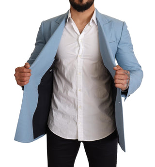 Elegant Blue Cashmere-silk Men's Blazer - Luxury for You