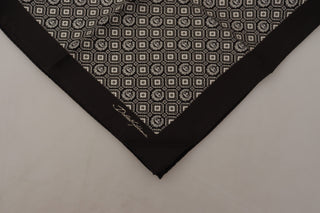 Elegant Black Silk Men's Scarf Wrap