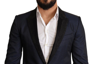 Elegant Blue Slim Fit Martini Blazer - Luxury for You