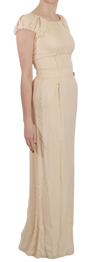 Silk Column Garterized Sleeve Gown - Luxury for You