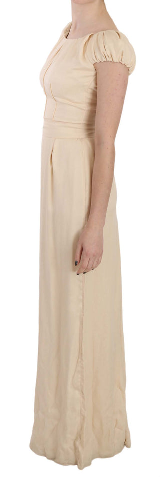 Silk Column Garterized Sleeve Gown - Luxury for You