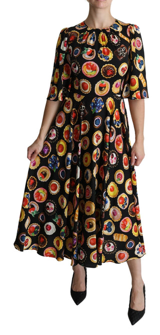 Chic Multicolor Maxi Desserts Print Dress - Luxury for You