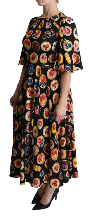 Chic Multicolor Maxi Desserts Print Dress - Luxury for You