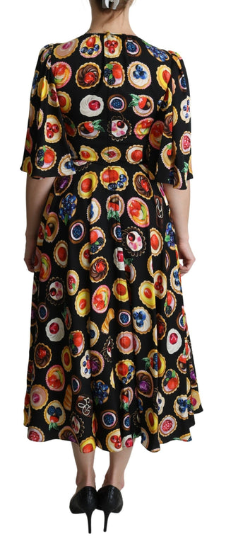 Chic Multicolor Maxi Desserts Print Dress - Luxury for You