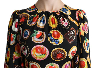 Chic Multicolor Maxi Desserts Print Dress - Luxury for You