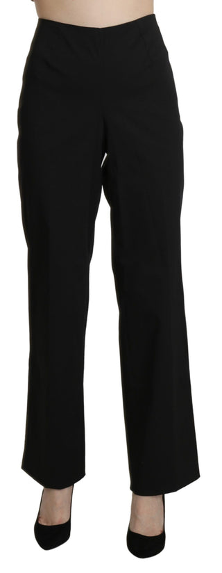 Elegant High Waist Straight Black Pants - Luxury for You