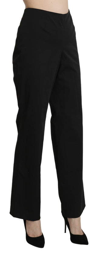 Elegant High Waist Straight Black Pants - Luxury for You