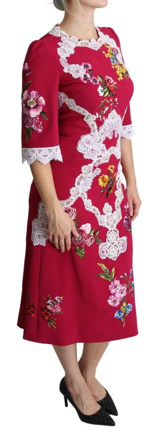 Floral Embroidered Sheath Midi Dress - Luxury for You