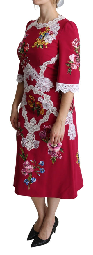 Floral Embroidered Sheath Midi Dress - Luxury for You