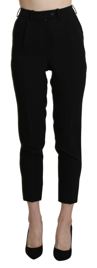 Chic High Waist Skinny Cropped Trousers - Luxury for You