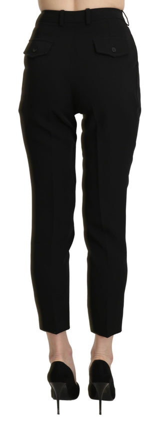 Chic High Waist Skinny Cropped Trousers - Luxury for You