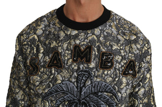 Samba Jacquard Palm Crewneck Sweater - Luxury for You