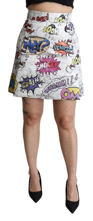 Chic Cartoon Brocade Mini Skirt - Luxury for You