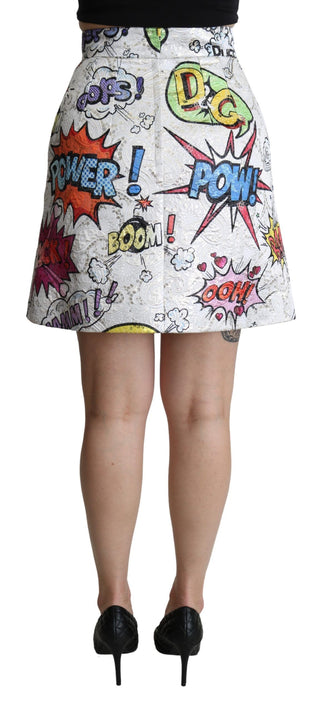 Chic Cartoon Brocade Mini Skirt - Luxury for You