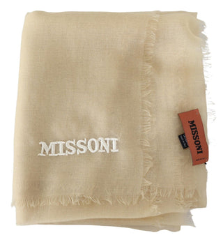 Elegant Cashmere Scarf In Beige