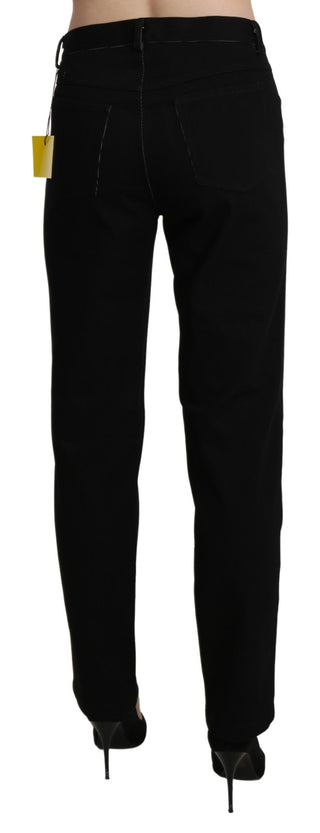 Elegant High Waist Straight Black Trousers - Luxury for You