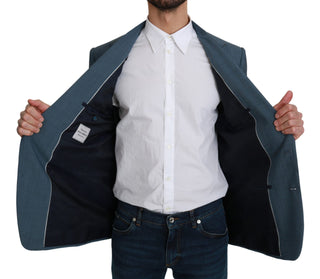 Elegant Light Blue Slim Fit Blazer - Luxury for You