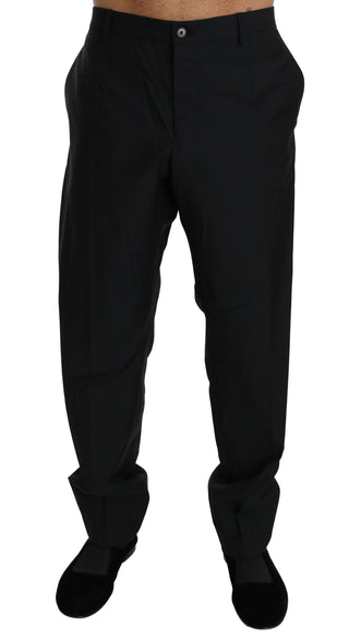 Elegant Black Virgin Wool Dress Pants - Luxury for You