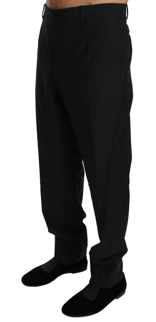 Elegant Black Virgin Wool Dress Pants - Luxury for You