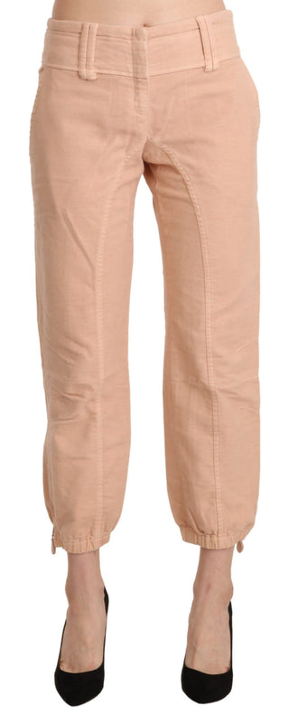 Chic Beige Cropped Cotton Pants - Luxury for You