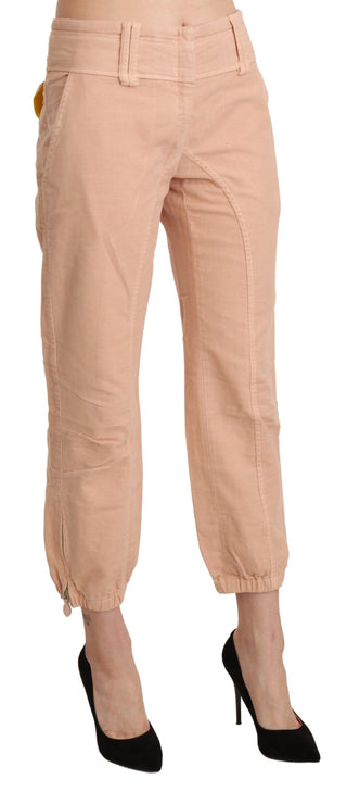 Chic Beige Cropped Cotton Pants - Luxury for You