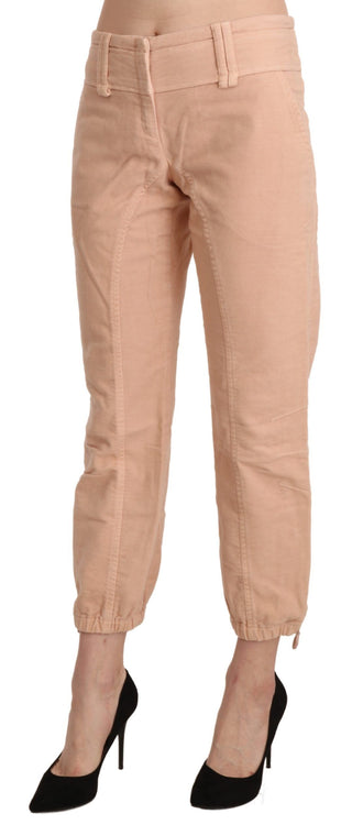 Chic Beige Cropped Cotton Pants - Luxury for You