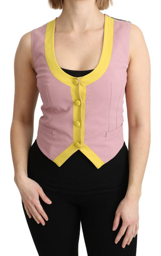 Chic Sleeveless Vest In Pink Hues - Luxury for You